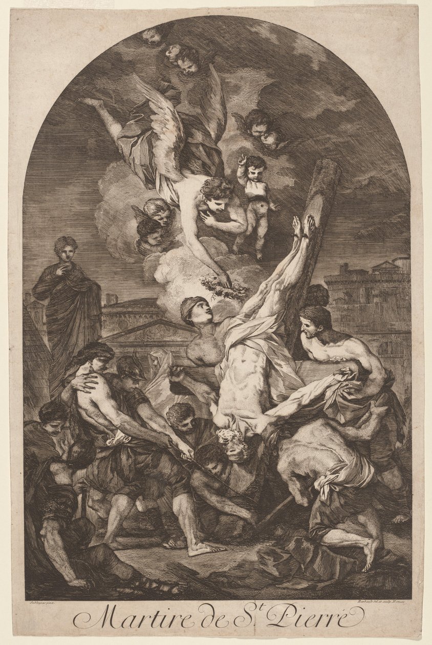 Martire de St. Pierre (Pyhän Pietarin marttyyrikuolema) tekijältä Jean Barbault, after Pierre Hubert Subleyras