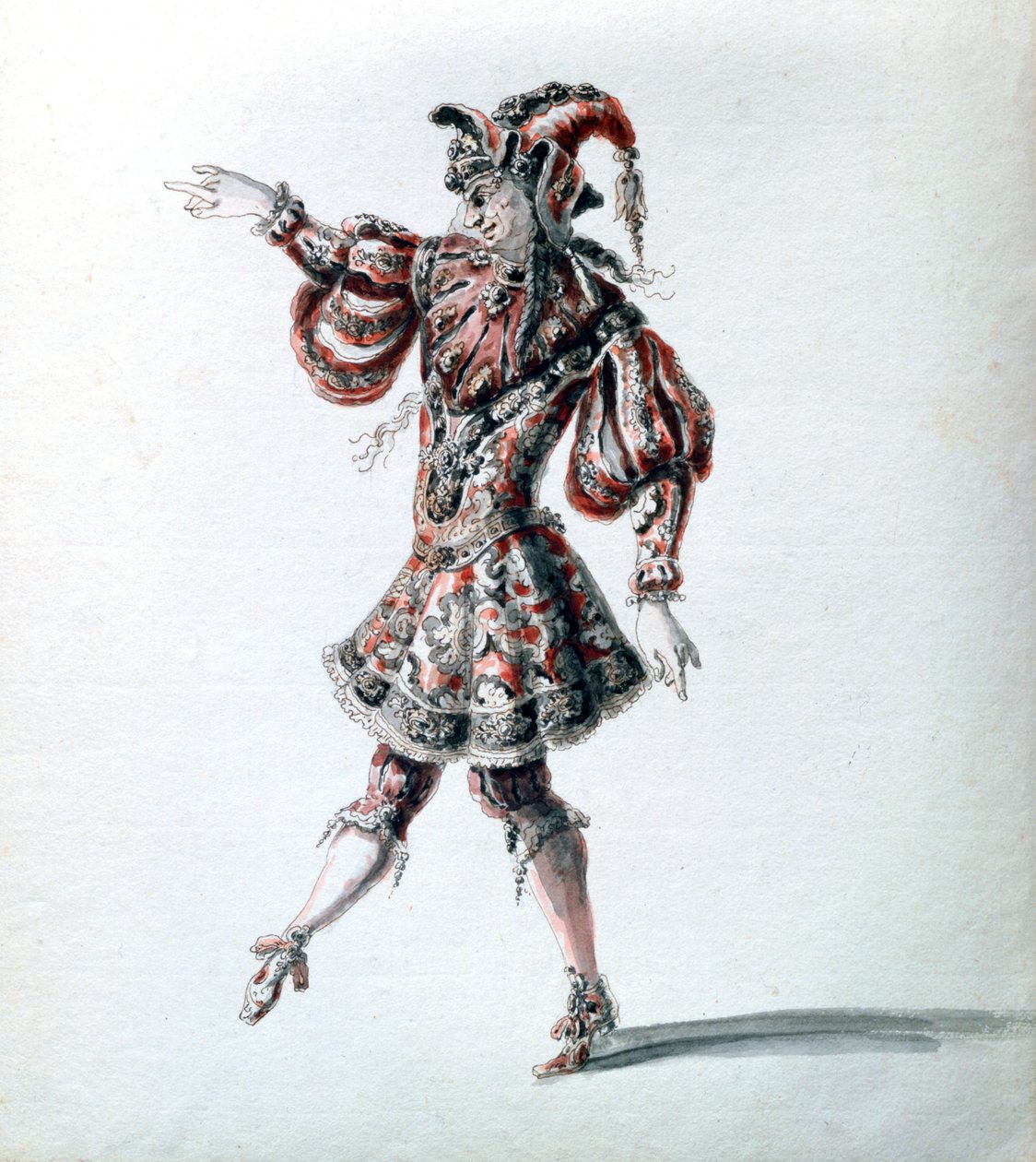 "Lumottu sankari", c1684 tekijältä Jean Berain, Jean Baptiste Lully
