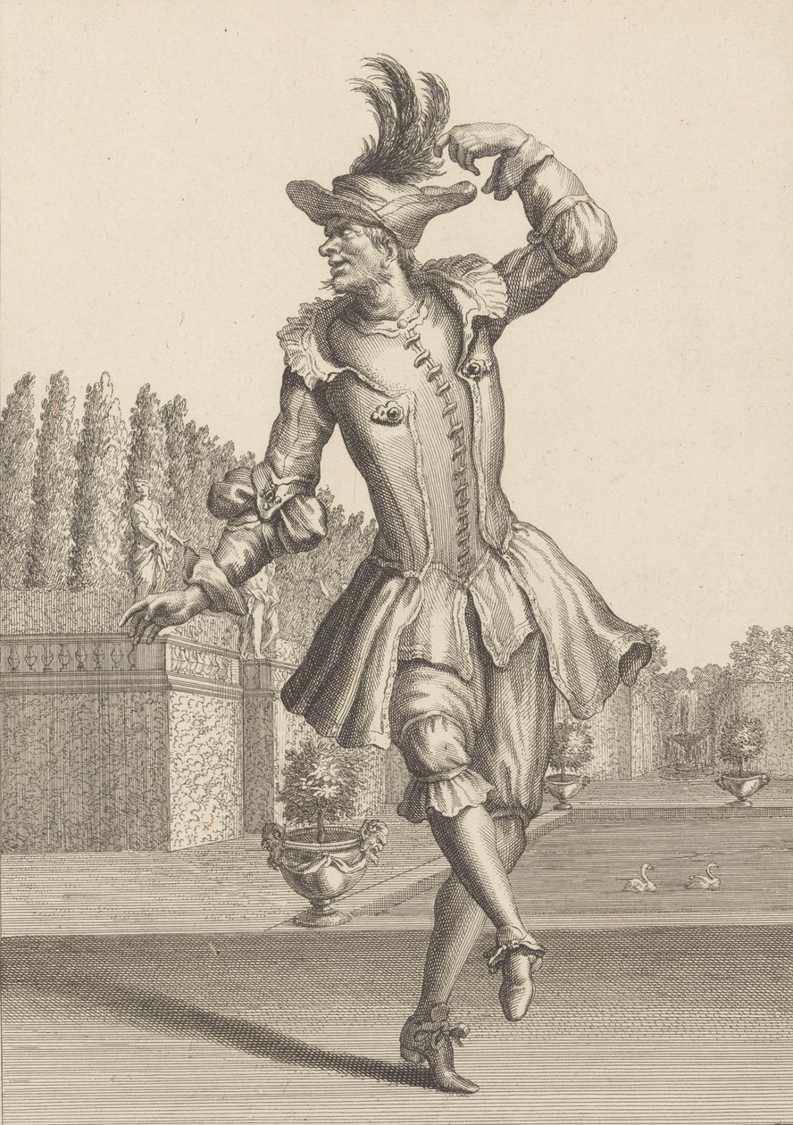 Du Moulin elokuvassa Peasant Garb Dancing at the Opera,.n.d. tekijältä Jean Berain
