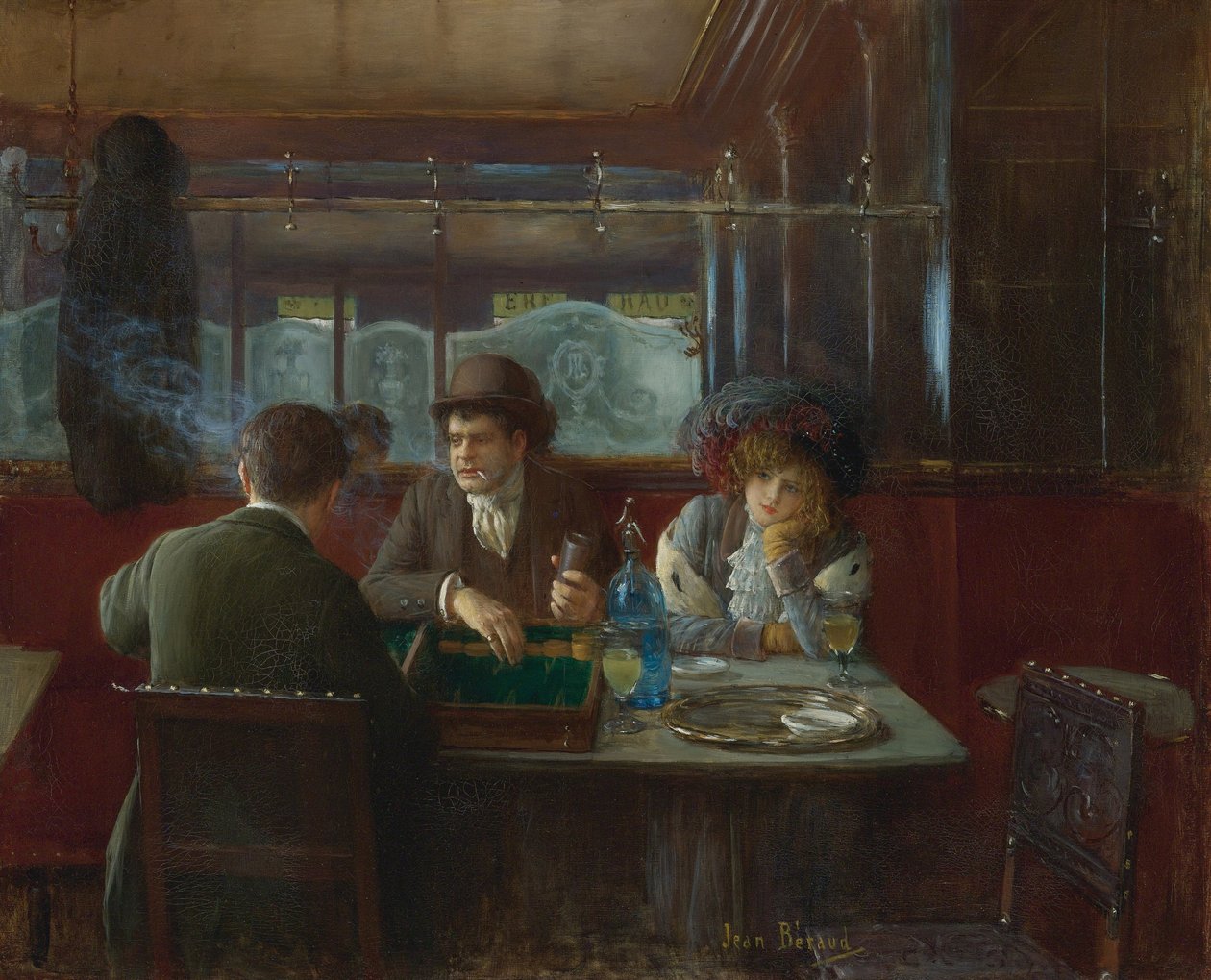 Beraud, Jean Backgammon kahvilassa tekijältä Jean Beraud