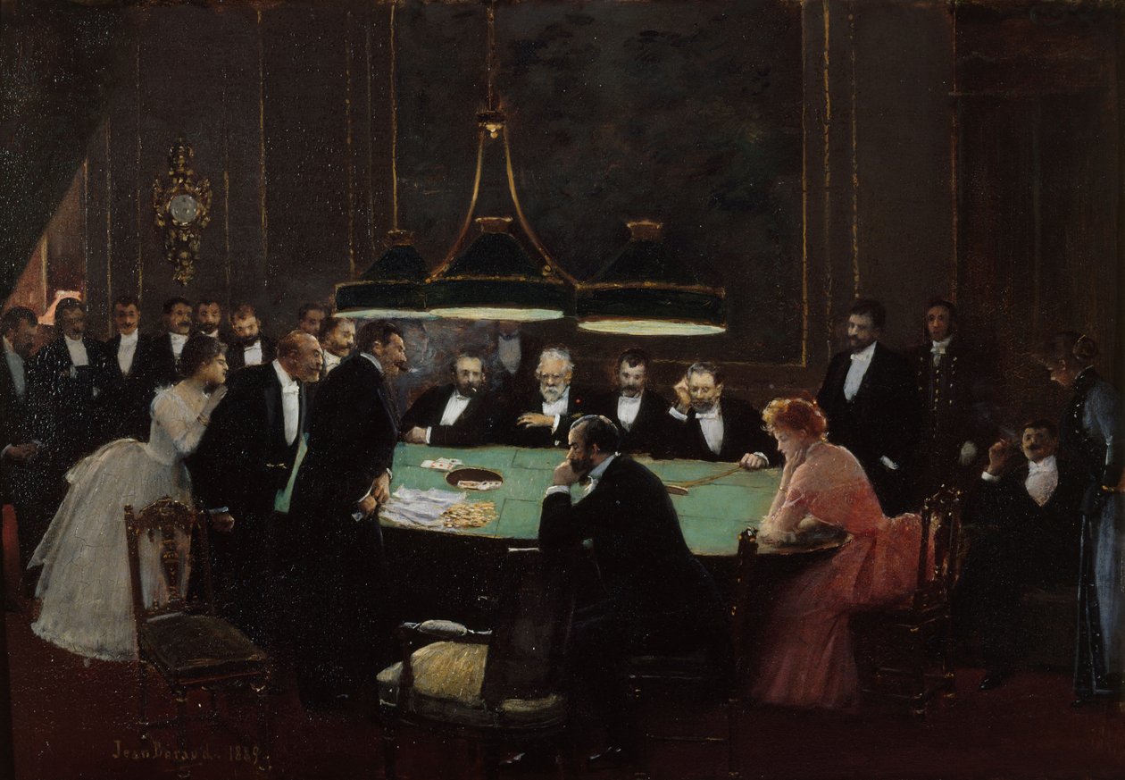 Kasinon pelihuone, 1889. tekijältä Jean Beraud