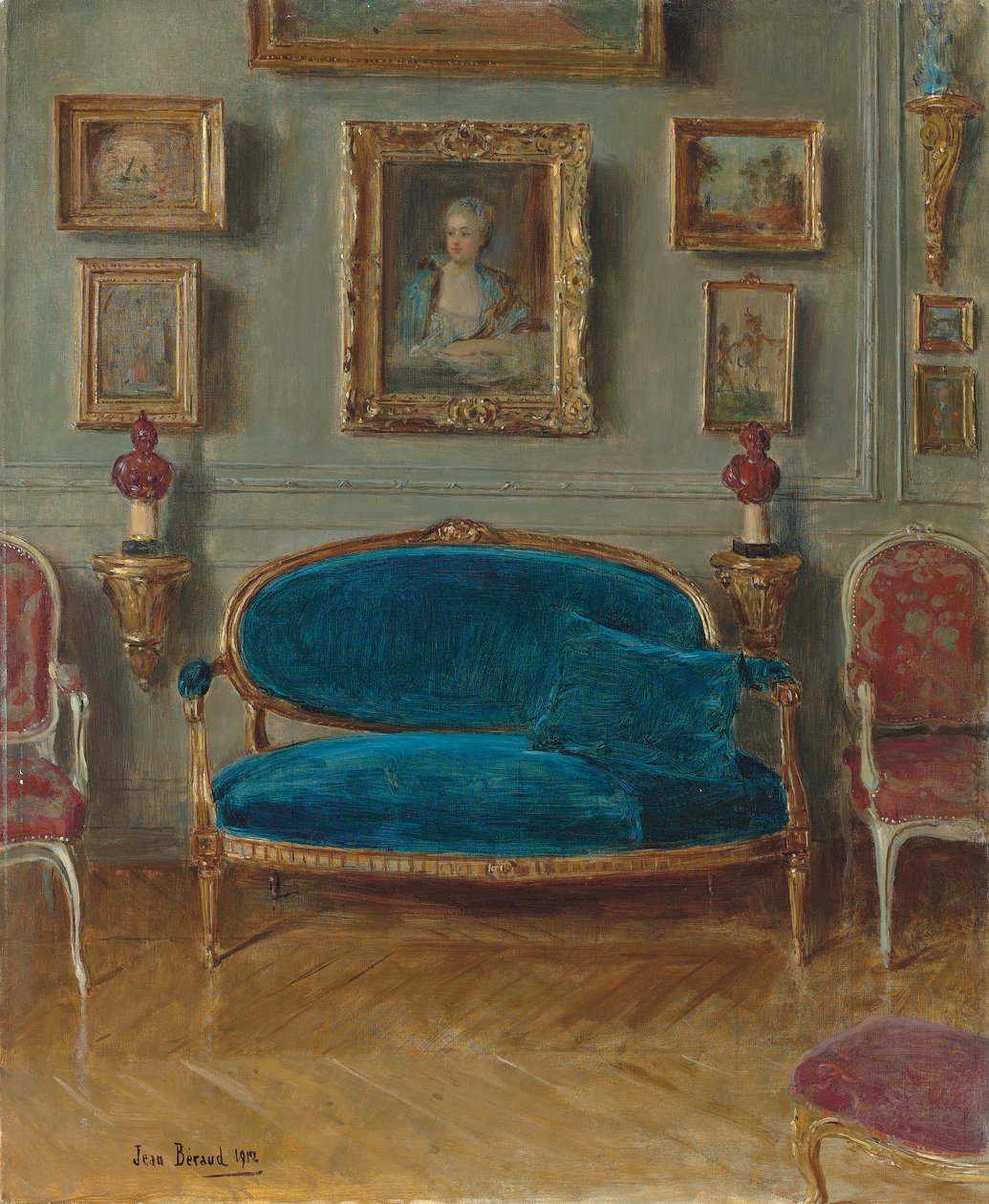 Sininen sohva, 1912 tekijältä Jean Beraud