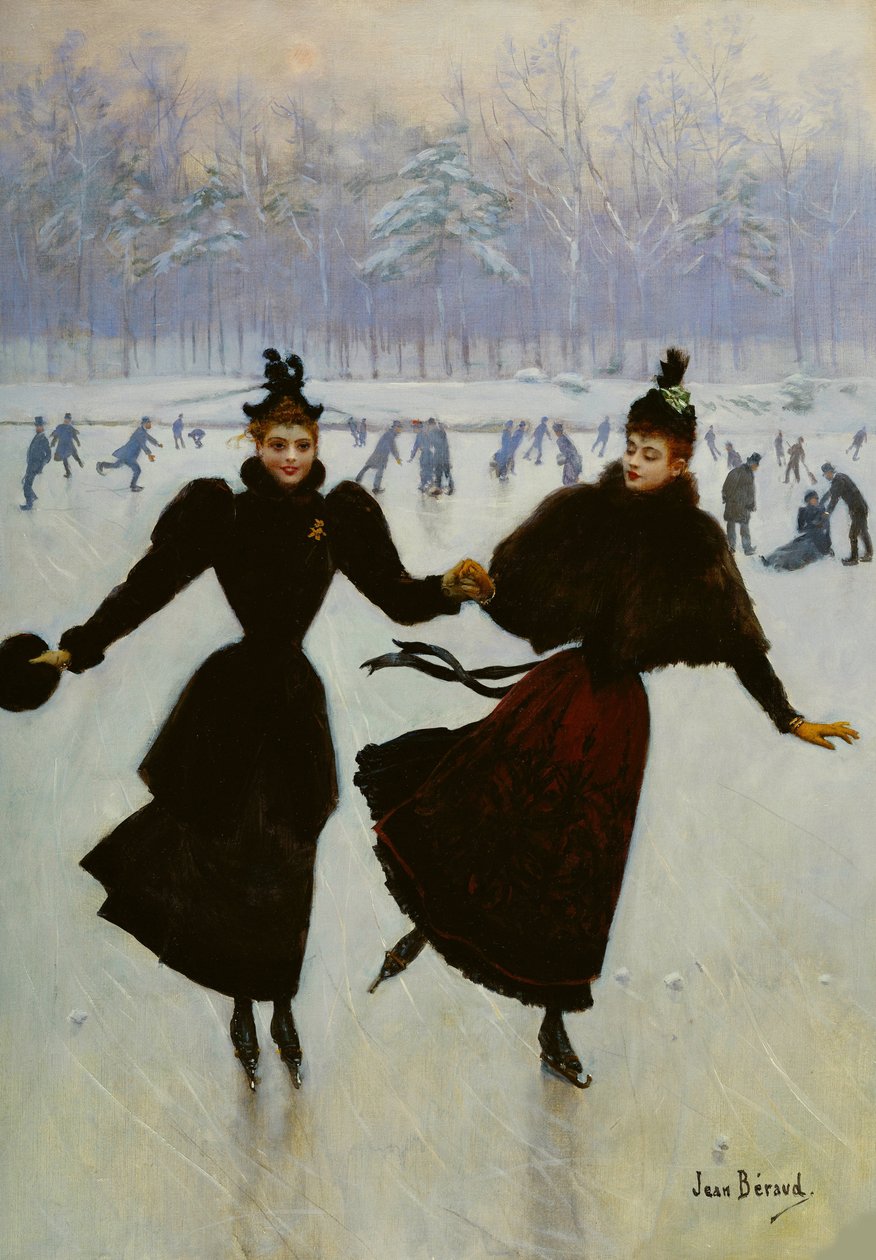 The Skaters, c. 1890. tekijältä Jean Beraud
