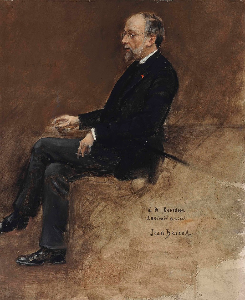 Hippolyte Tainen muotokuva (öljy paneelissa) tekijältä Jean Beraud
