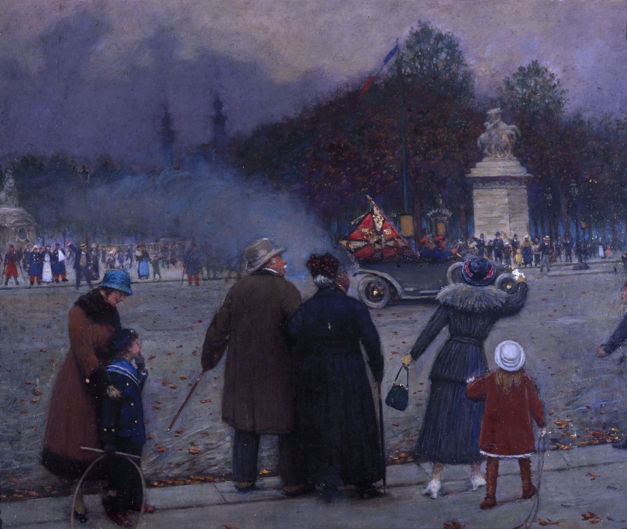 Saksan lippu vietiin Les Invalidesille, n. 1914 (öljy kortille) tekijältä Jean Beraud