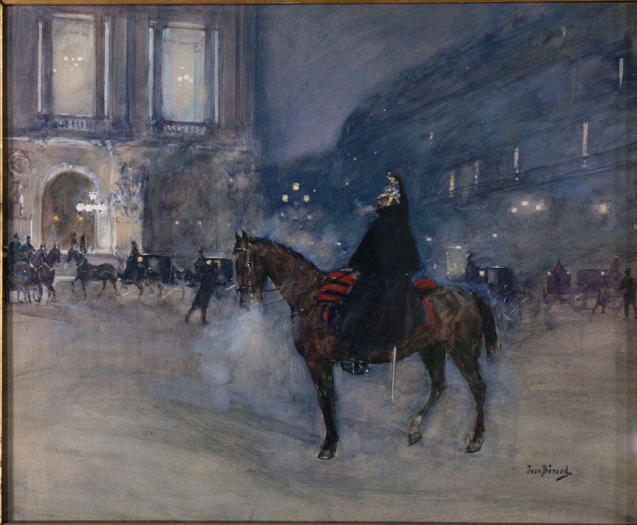 Oopperan julkisivu gaalaillassa tekijältä Jean Beraud