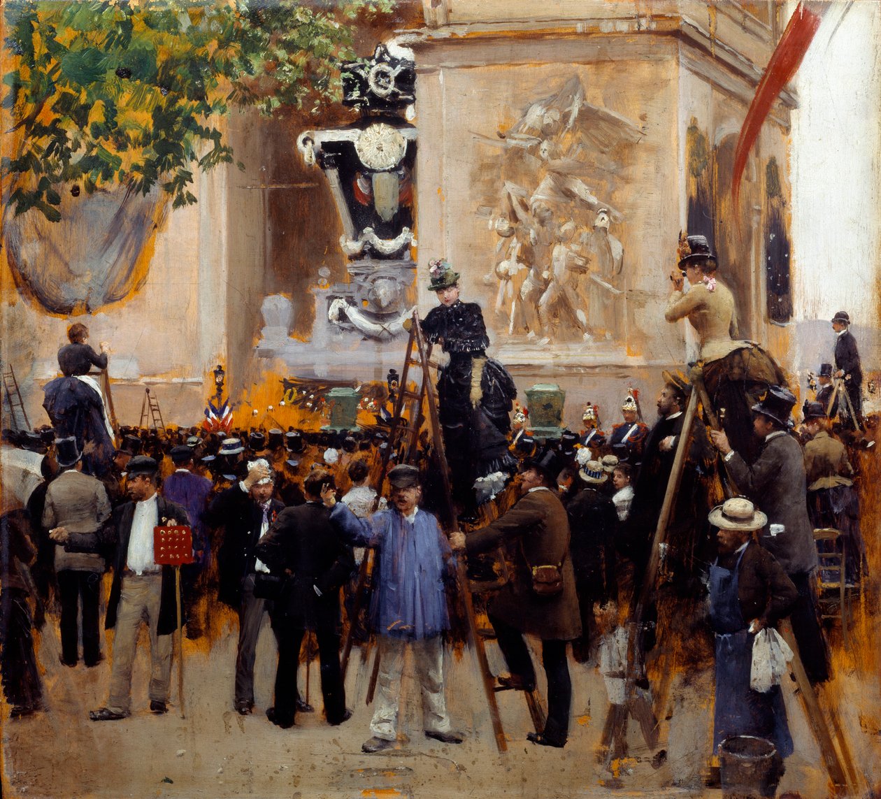 Victor Hugon (1802 - 1885) hautajaiset Place de l