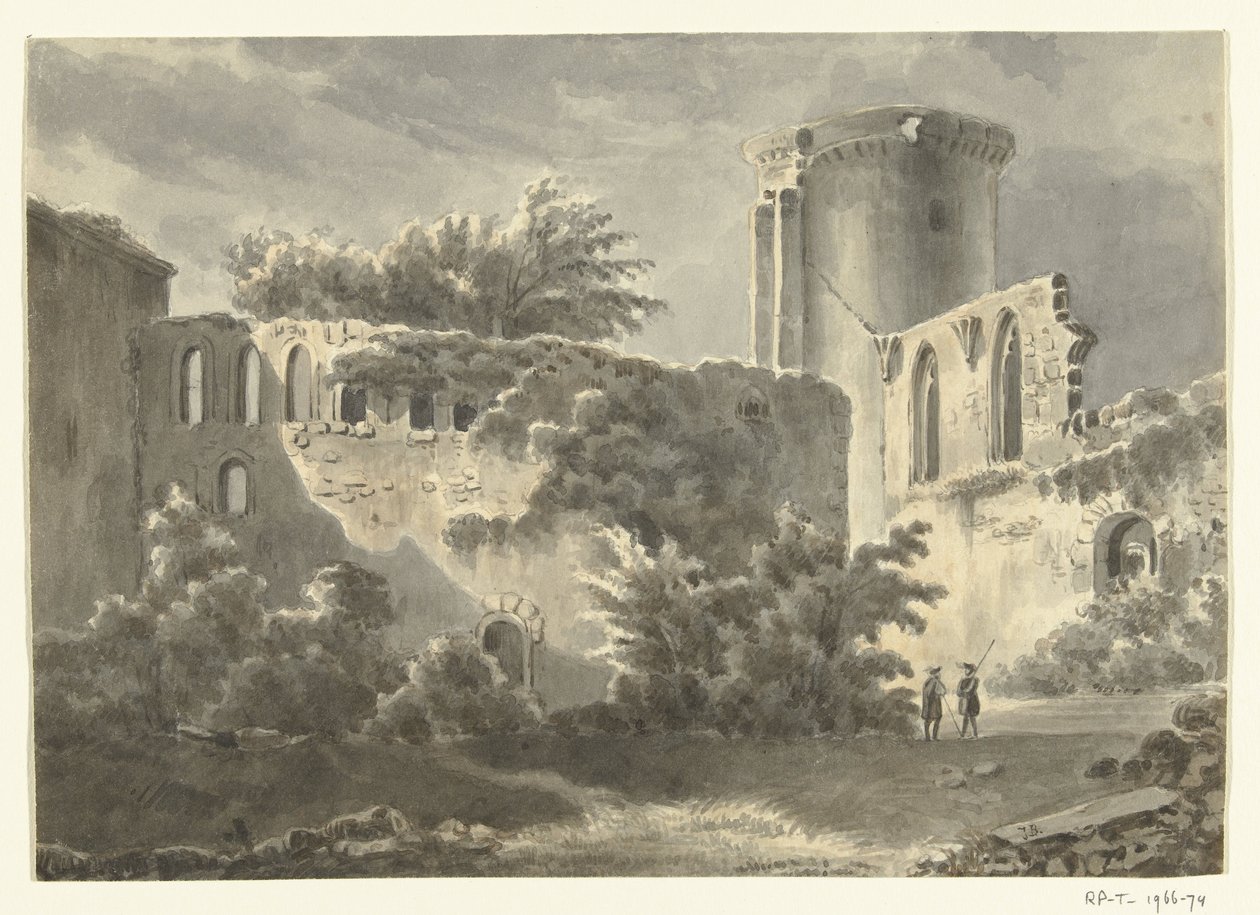 Näkymä Château de Botwelin sisäpihalle tekijältä Jean Bernard