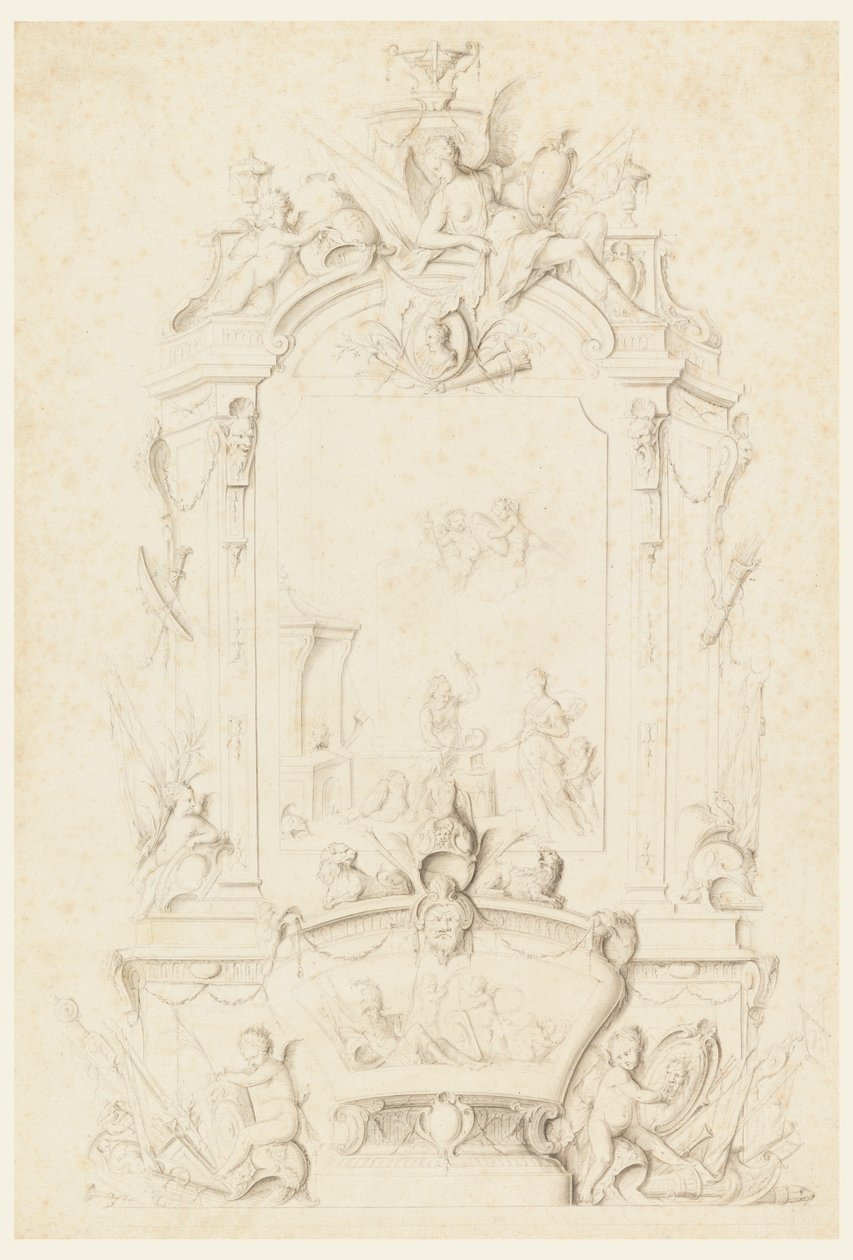 Venus forge of Vulcanissa, suunnittelu senkkipaneelille tekijältä Jean Bernard Honoré Toro