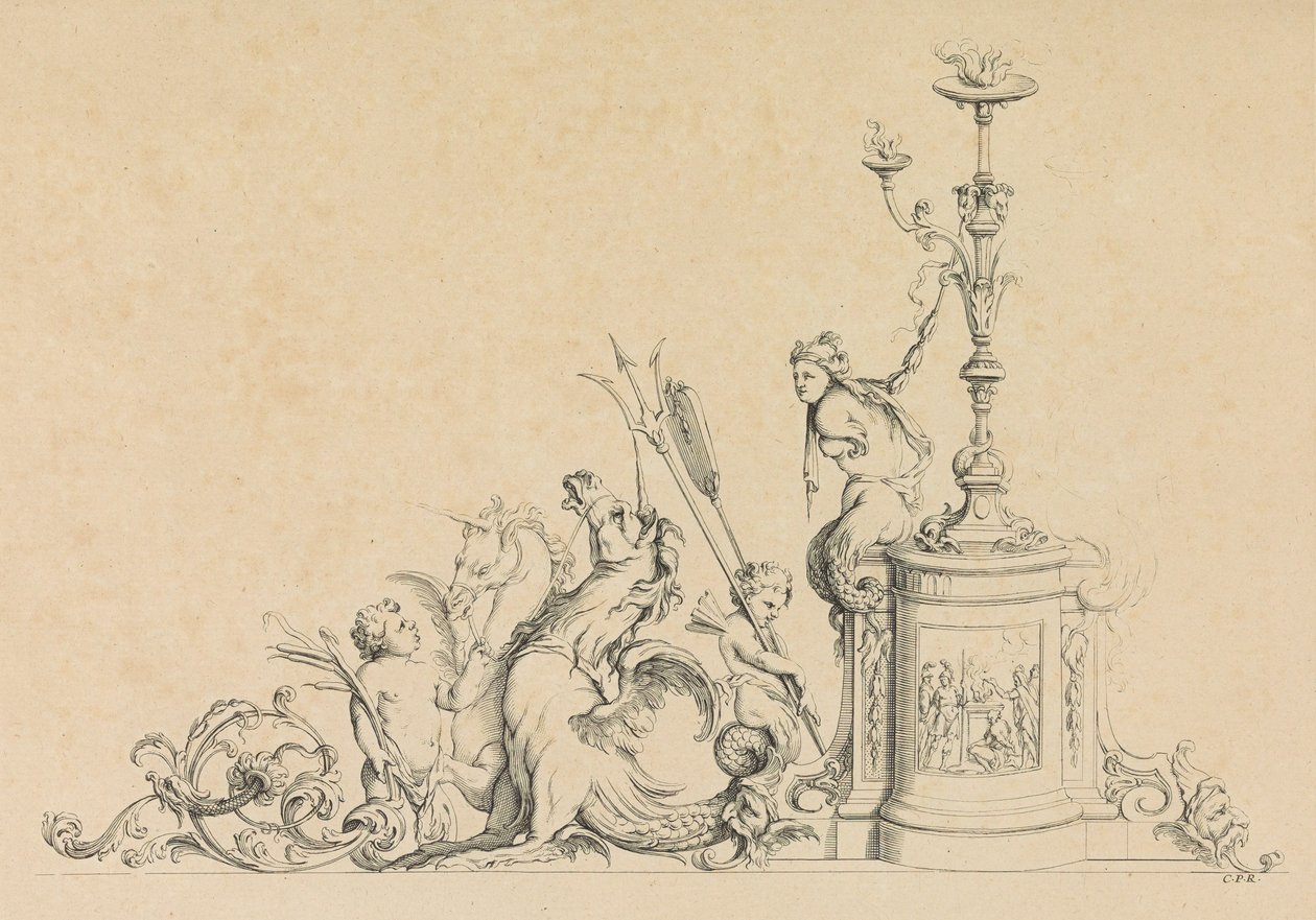 Arabesque-malleja moneen käyttöön Keksijä J.B. Toro, 1716, 1716. tekijältä Jean Bernard Toro