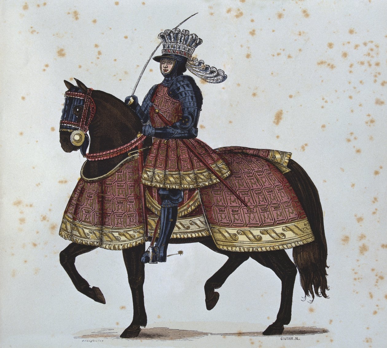 Ludvig XII saapumassa Genovaan, Gautierin kaivertama "Hours of Anne of Bretagne" -kuvassa, 1515-20 tekijältä Jean Bourdichon