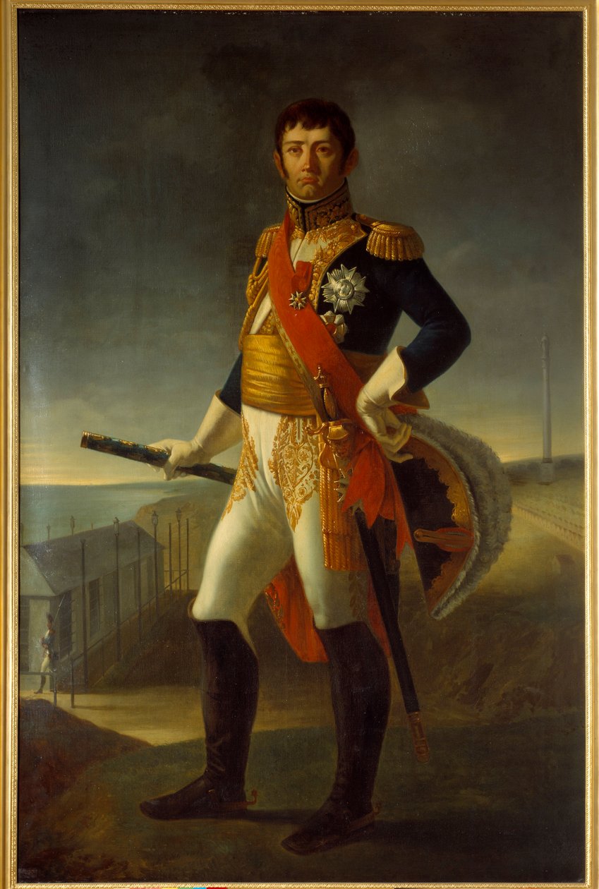 Täyspitkä muotokuva Nicolas Soultista (1769-1851) Ranskan marsalkasta, Dalmatian herttuasta. Jean Brocin (1780-1850) maalaus tekijältä Jean Broc