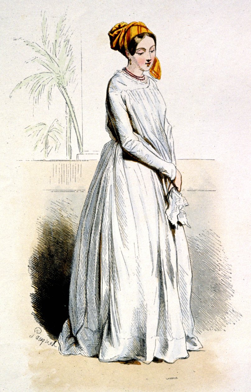Cayennen kreolinainen, n. 1850 (kaiverrus) tekijältä Jean Charles (1800 79) Pauquet