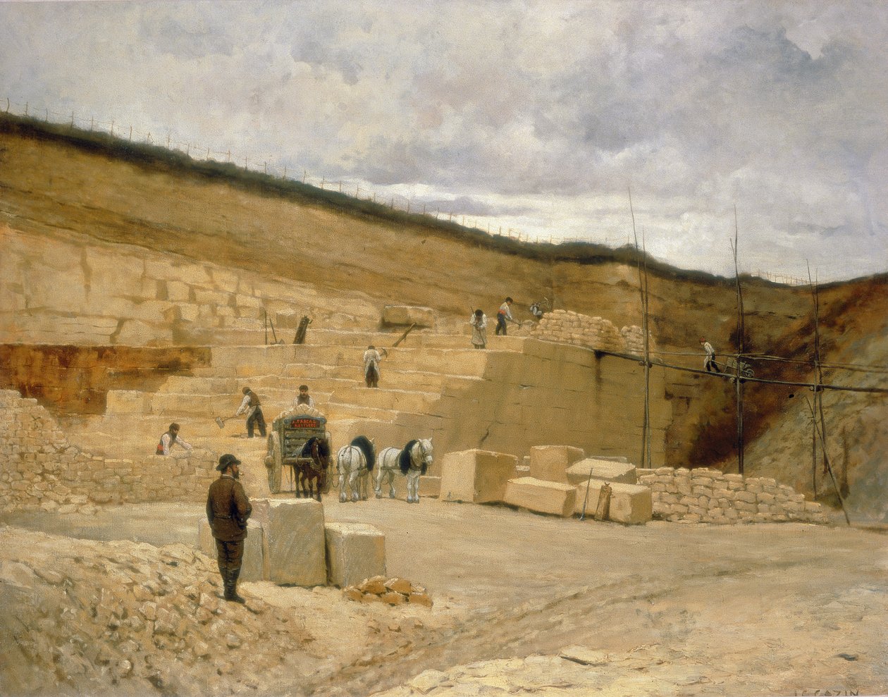 Huonekalut ja erilaiset esineet 1100- ja 1300-luvuilta tekijältä Jean Charles Cazin