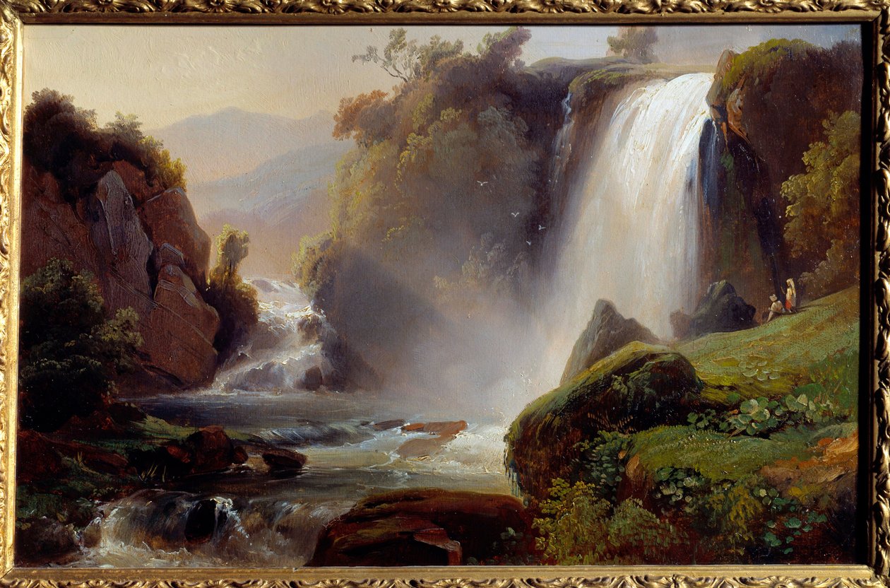 Cascades a Tivoli Painting Jean Charles Remond (1795-1875) 1840. Aurinko 0,34x0,22 m Rouen, musee des Beaux Arts tekijältä Jean Charles Joseph Rémond