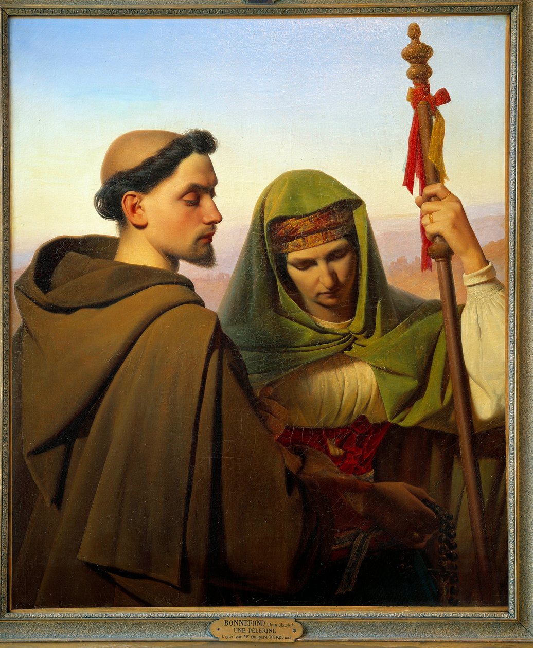 Kapusiinin tukema peleriini. Claude Bonnefondin maalaus (1796-1860) tekijältä Jean Claude Bonnefond