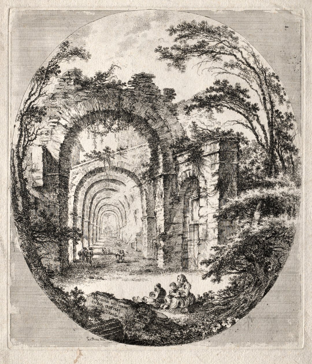 Muinaiset rauniot, 1756. tekijältä Jean Claude Richard de Saint Non