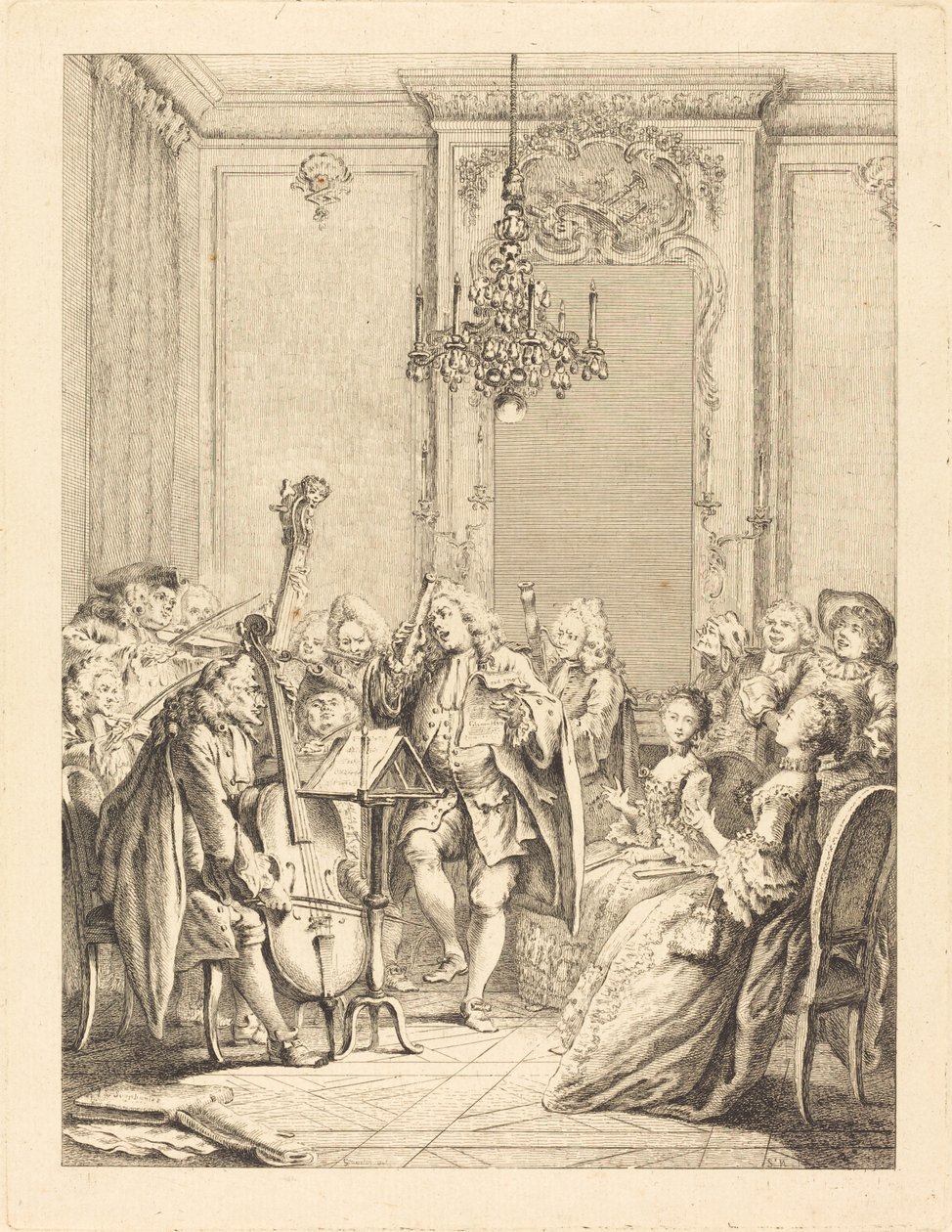 Konsertti tekijältä Jean Claude Richard de Saint Non after Hubert François Gravelot