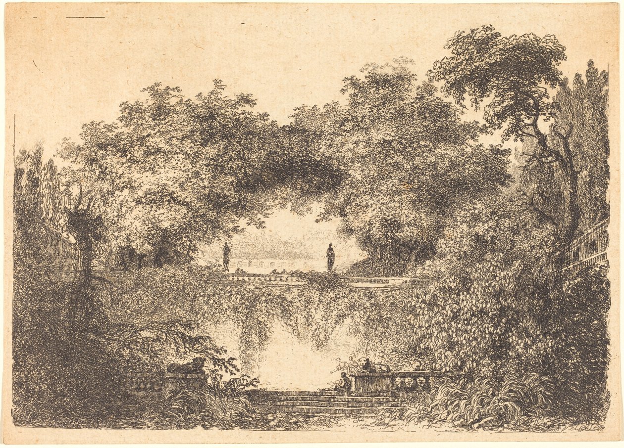 Pikku Puisto tekijältä Jean Claude Richard de Saint Non after Jean Honoré Fragonard