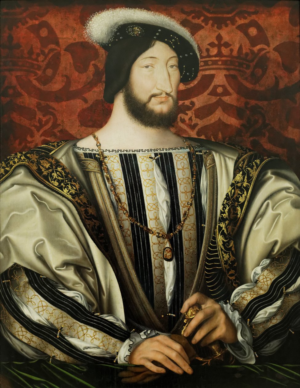 Ranska: François Ier (1494-1547), roi de France Francis I (1494-1547), Ranskan kuningas. tekijältä Jean Clouet