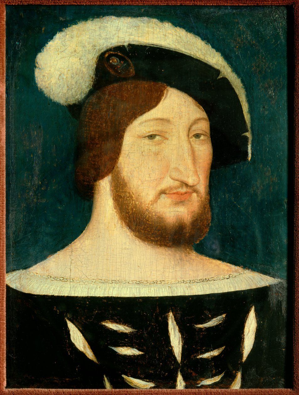 Ranskan kuninkaan Francois I:n (1494-1547) muotokuva. Jean Clouet