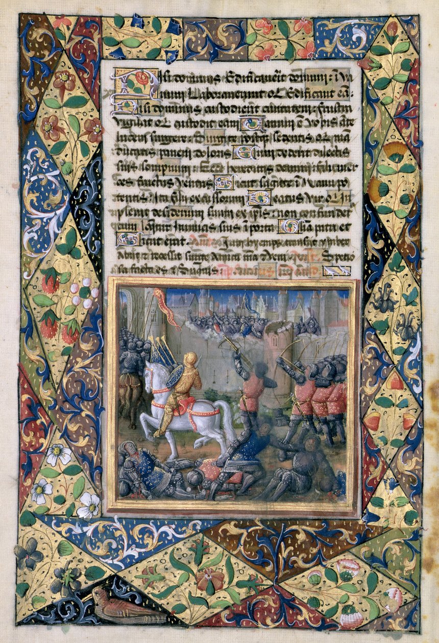 neiti Lat. Q.v.I.126 f.38v Rehabeam käy sotaa Jerobeamia vastaan, Louis d