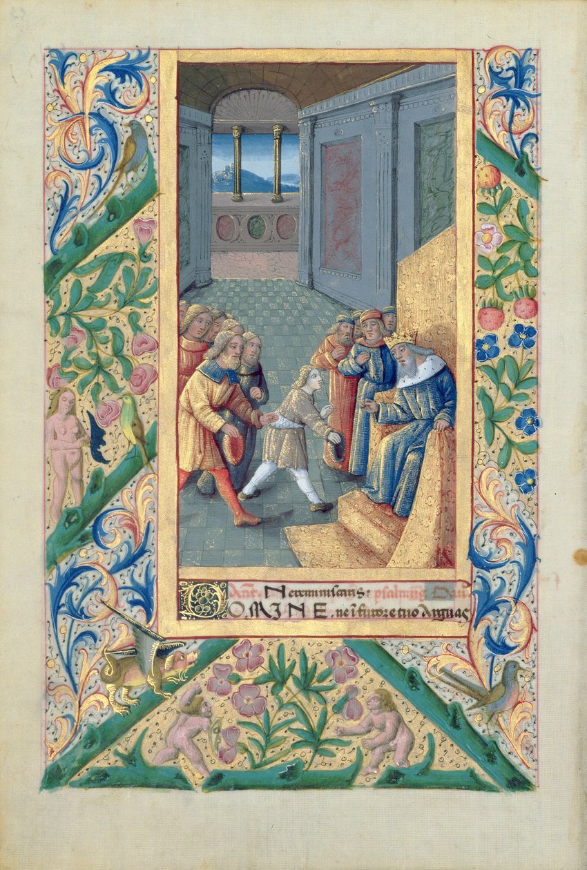 neiti Lat. Q.v.I.126 f.53v David lähetetään Saulille Louis d