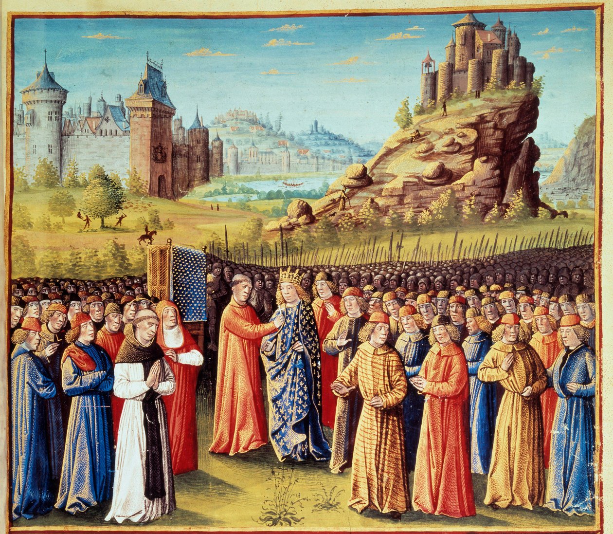 Toinen ristiretki (1147-1149): Kuningas Ludvig VII sanoi, että nuoret (1120-1180) ottivat ristin Vezelayssa Saint Bernard de Clairvaux