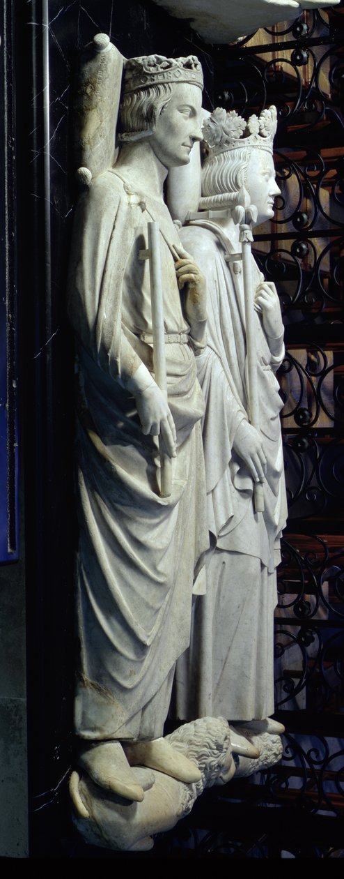 Philippe III (1245-85) Bold ja Philippe IV (1268-1314) Fair (marmori) tekijältä Jean D