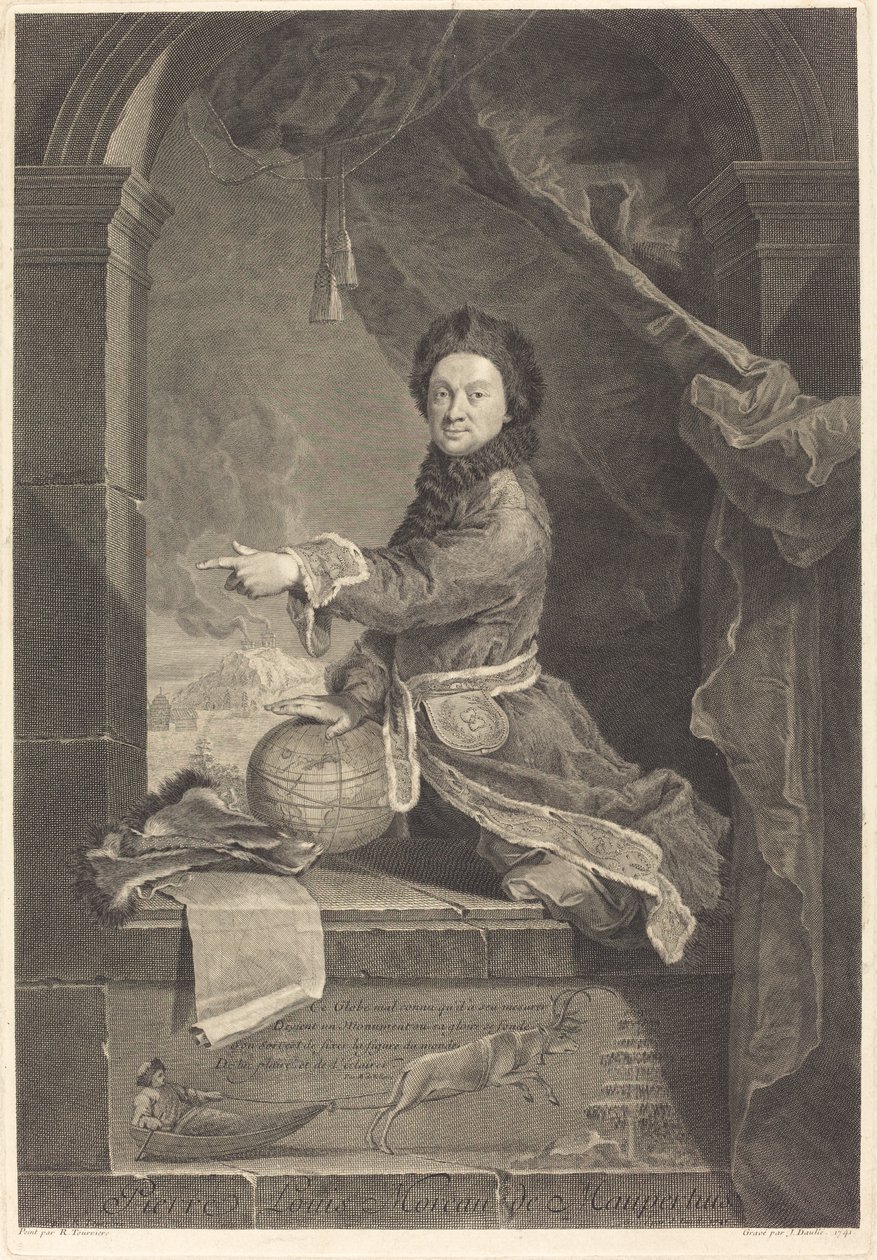 Pierre Louis Moreau de Maupertuis tekijältä Jean Daullé after Robert Levrac Tournieres