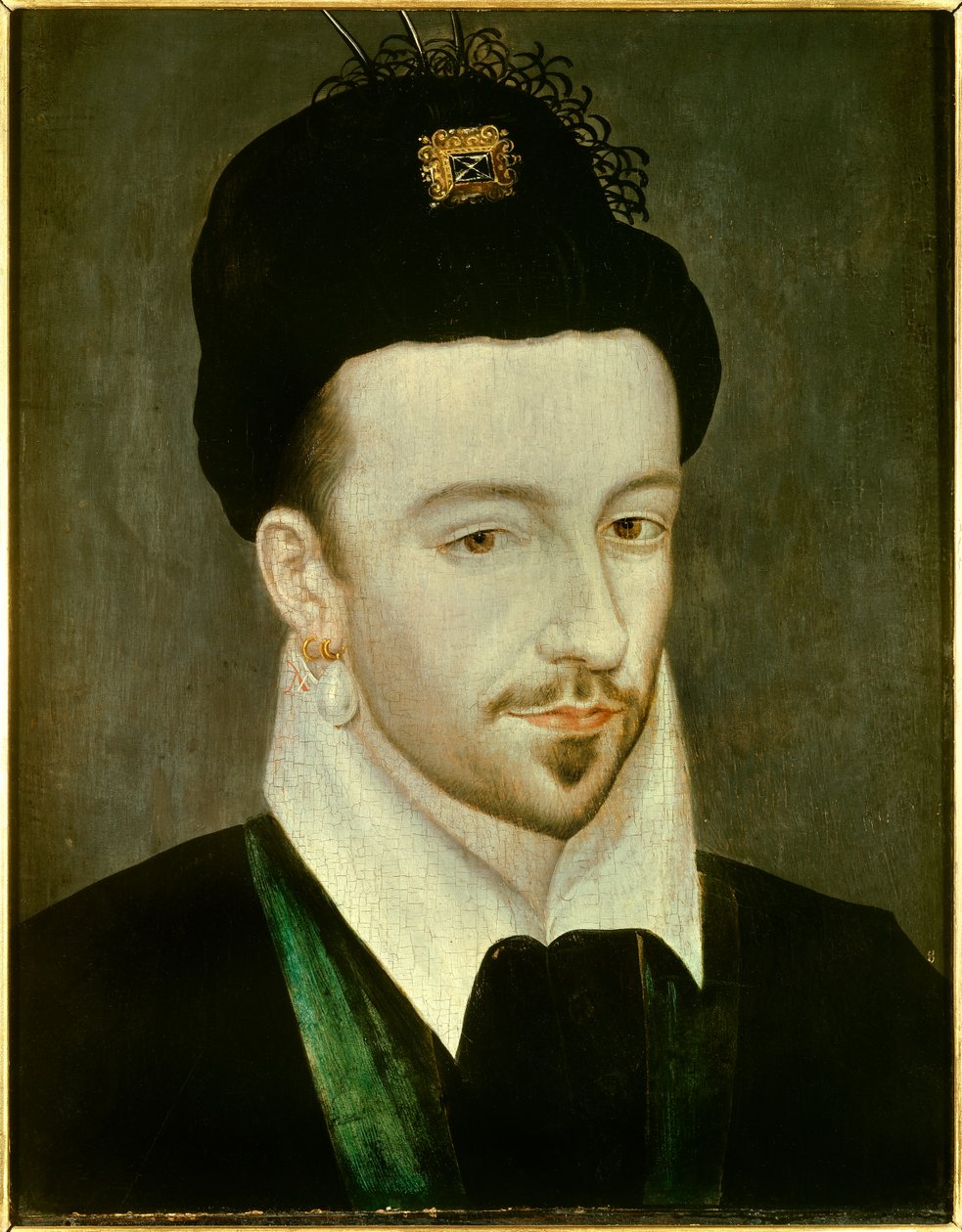 Ranskan kuninkaan Henri III:n (1551-1589) muotokuva Jean Ducourtin maalaus (1500-luvun 2. puolisko) Sun. 0,29 x 0,22 m - Ranskan kuninkaan Henri III:n (1551-1589) muotokuva. Jean Ducourtin maalaus (1500-luvun 2. puolisko tekijältä Jean Decourt