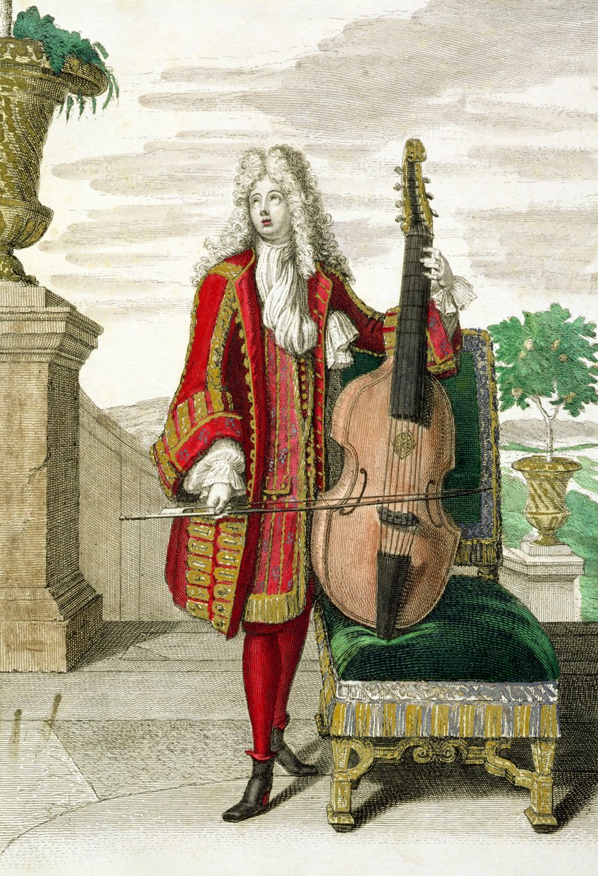 Gentleman soittaa selloa, julkaistu n.1688-90 tekijältä Jean Dieu de Saint Jean