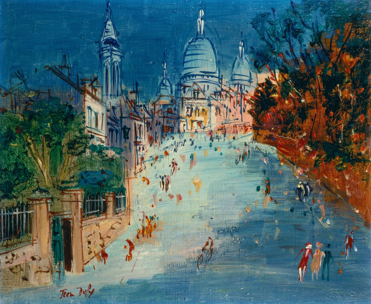 Katu Montmartressa (öljy kankaalle) tekijältä Jean Dufy