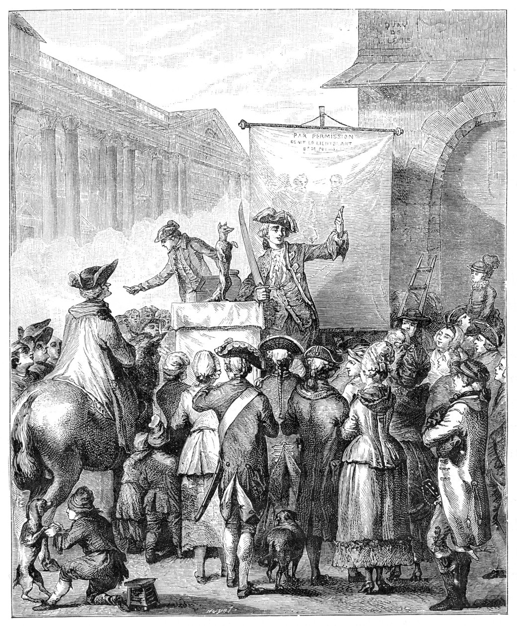 Charlatan Louvressa, Pariisi, 1885. tekijältä Jean Duplessis Bertaux