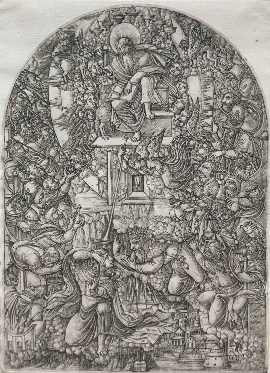 The Apocalypse: St. John kutsuttiin taivaaseen, 1555. tekijältä Jean Duvet