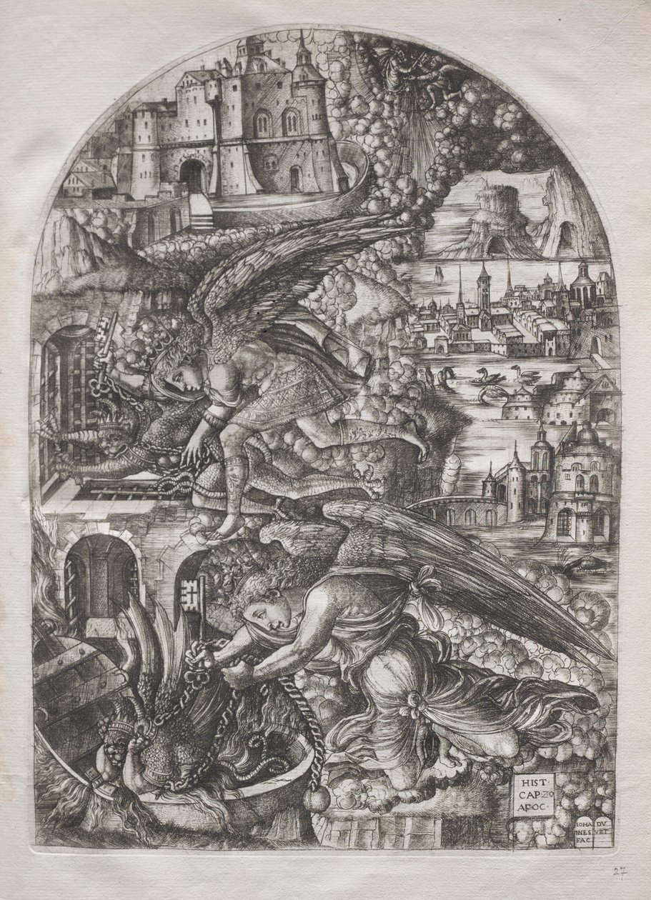 The Apocalypse: Saatana sidottu tuhat vuotta, 1546-1555. tekijältä Jean Duvet
