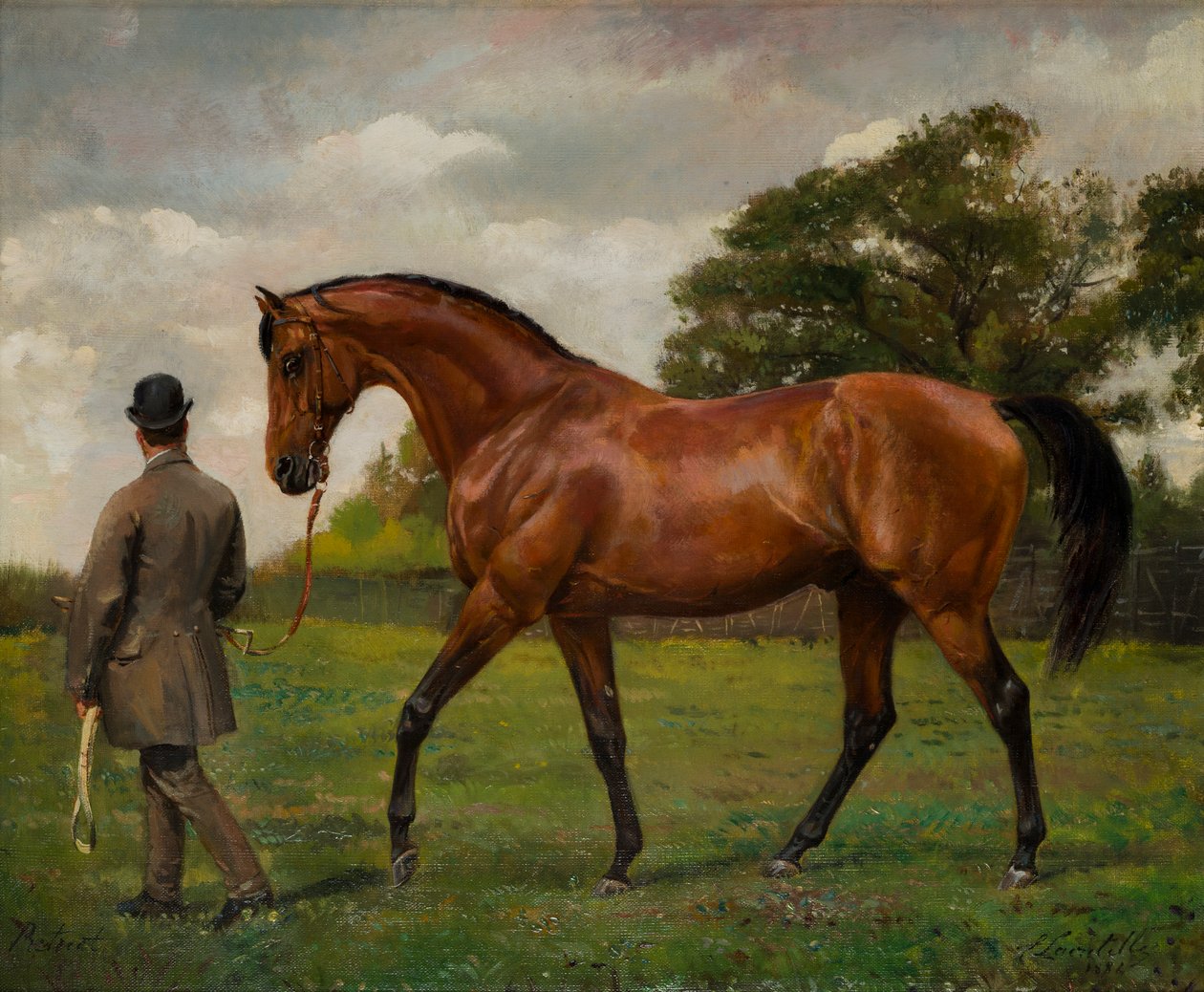 Retriitti: Doncaster Cupin voittaja, n. 1884 (öljy kankaalle) tekijältä Jean Edouard Lacretelle
