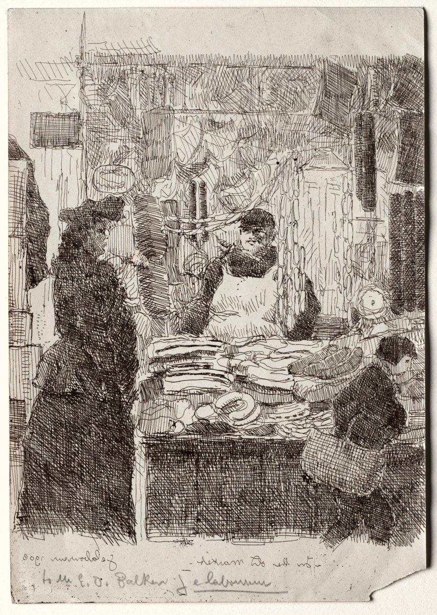 Vanhoilla markkinoilla tekijältä Jean Emile Laboureur