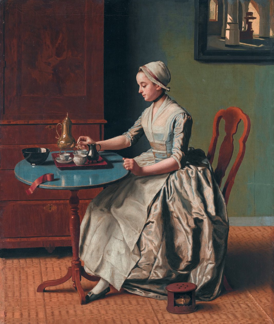 Hollantilainen tyttö aamiaisella tekijältä Jean Étienne Liotard