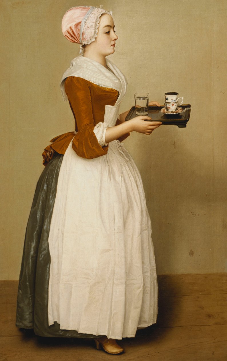 kuppi suklaata; Suklaakuppi, tekijältä Jean Étienne Liotard