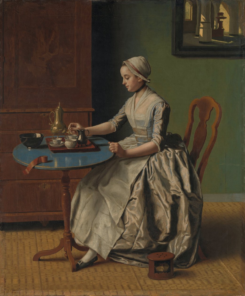 Hollantilainen tyttö aamiaisella tekijältä Jean Étienne Liotard