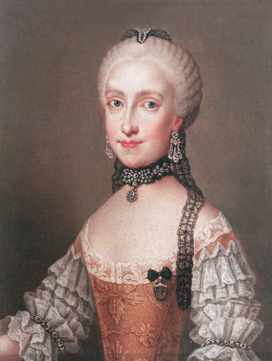Infanta Maria Ludovica, espanjalaisen Kaarle III:n tytär ja Leopold II:n (1747-92) vaimo, Pyhän Rooman keisari ja Toscanan suurherttua tekijältä Jean Étienne Liotard