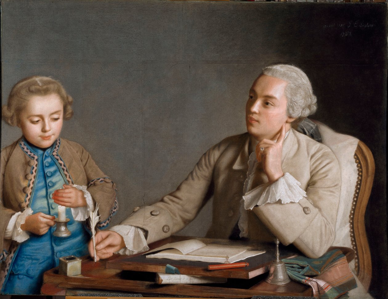 LÉcriture The Writing, 1752. tekijältä Jean Étienne Liotard
