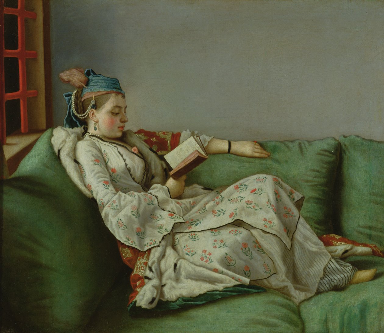 Ranskalainen Maria Adelaide turkkilaisasussa, 1753 tekijältä Jean Étienne Liotard
