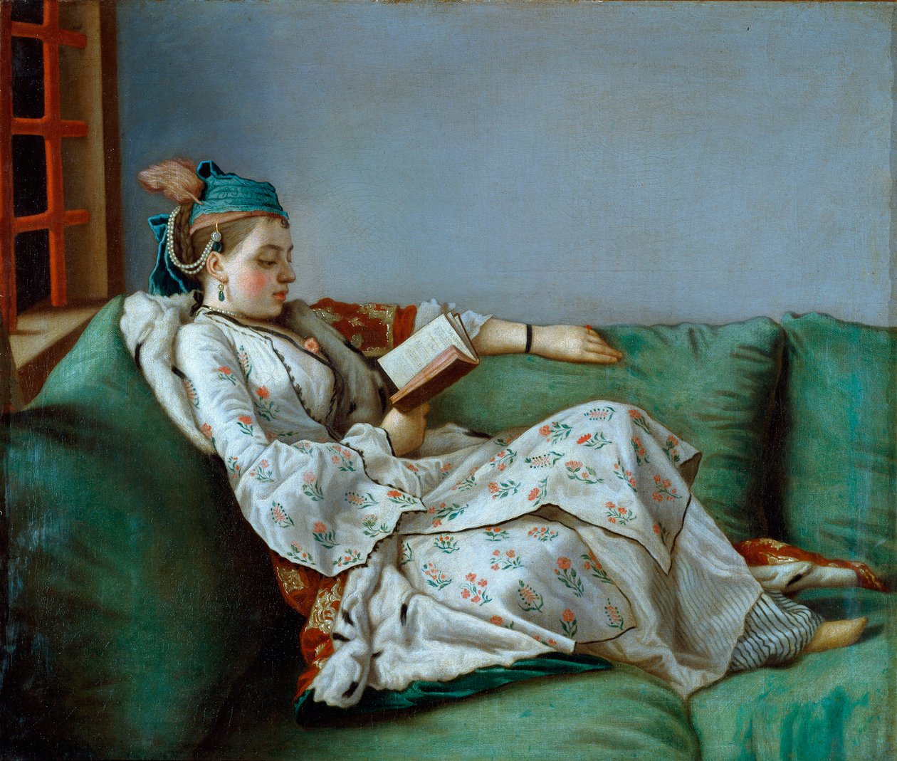 Ranskalainen Maria Adelaide turkkilaisasussa, 1753 tekijältä Jean Étienne Liotard
