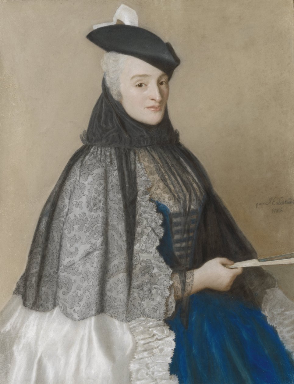 Catherine Bégonin muotokuva Joseph Bouërin vaimon Catherine Bégonin muotokuva tekijältä Jean Étienne Liotard