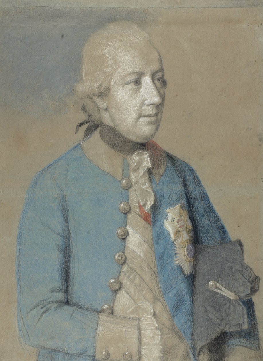 Muotokuva Joseph II:sta Itävallasta (1741-90), Roomalais-Saksan keisarista ja myöhemmin Unkarin ja Böömin kuninkaasta tekijältä Jean Étienne Liotard