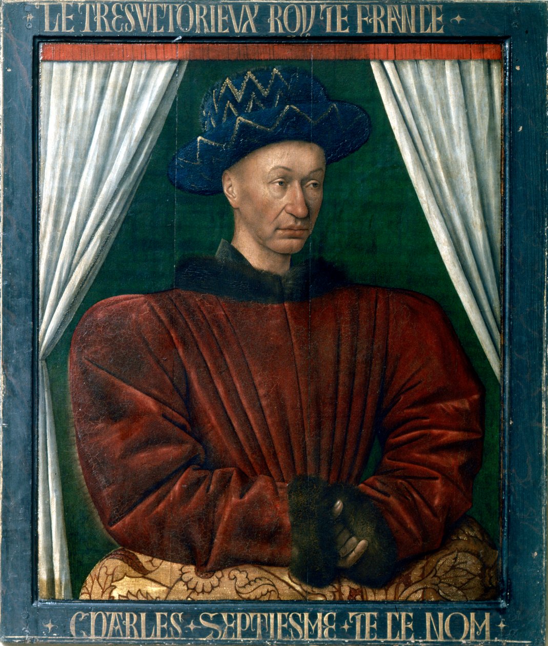 Kaarle VII Ranskalainen, 1400-luku tekijältä Jean Fouquet