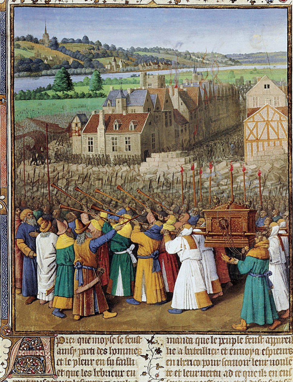 Jerikon kukistuminen, noin 1465-1470 tekijältä Jean Fouquet