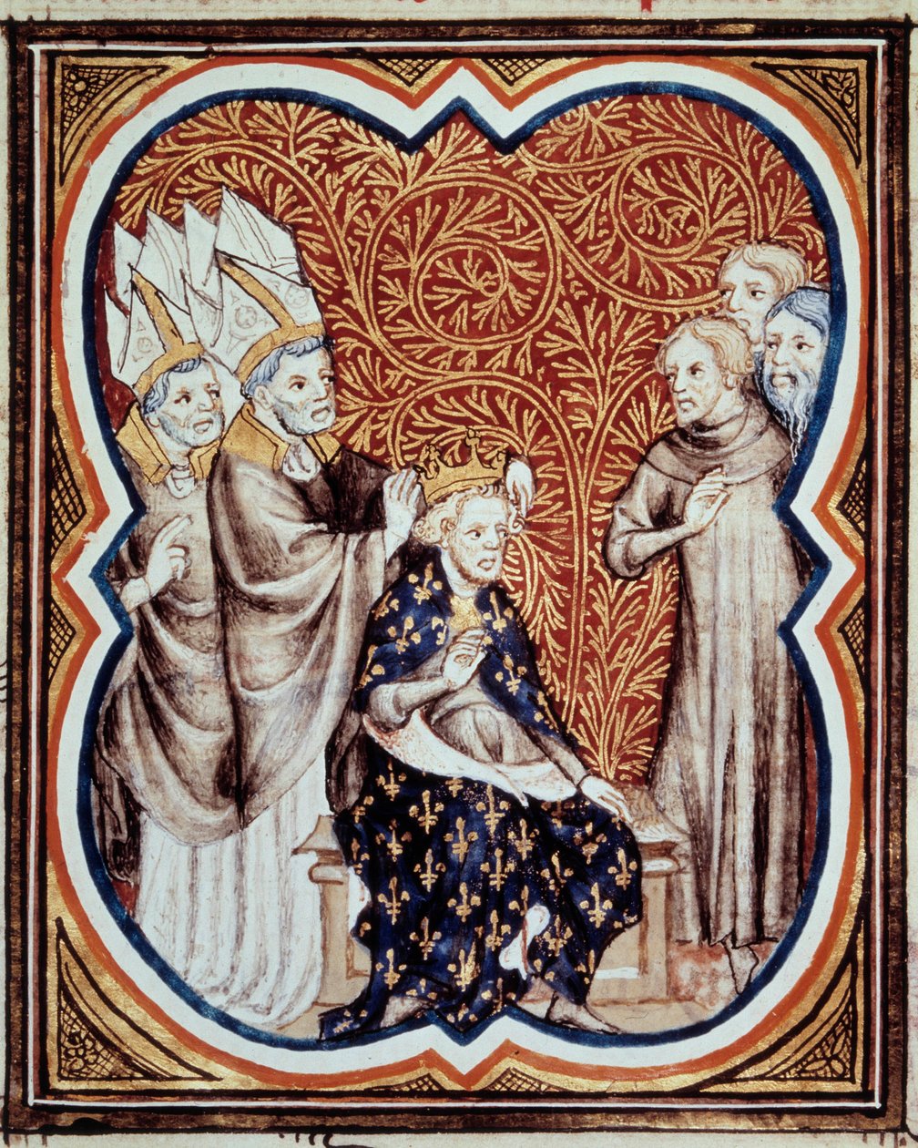 Le corre du roi Louis VI dit le Gros (1081-1137) Miniatyyri Jean Fouquet